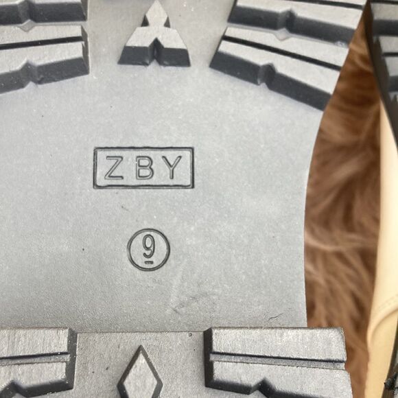 ZBY Lug Sole Ankle Boots Pull on Chunky Chelsea Combat Platform - Picture 10 of 11